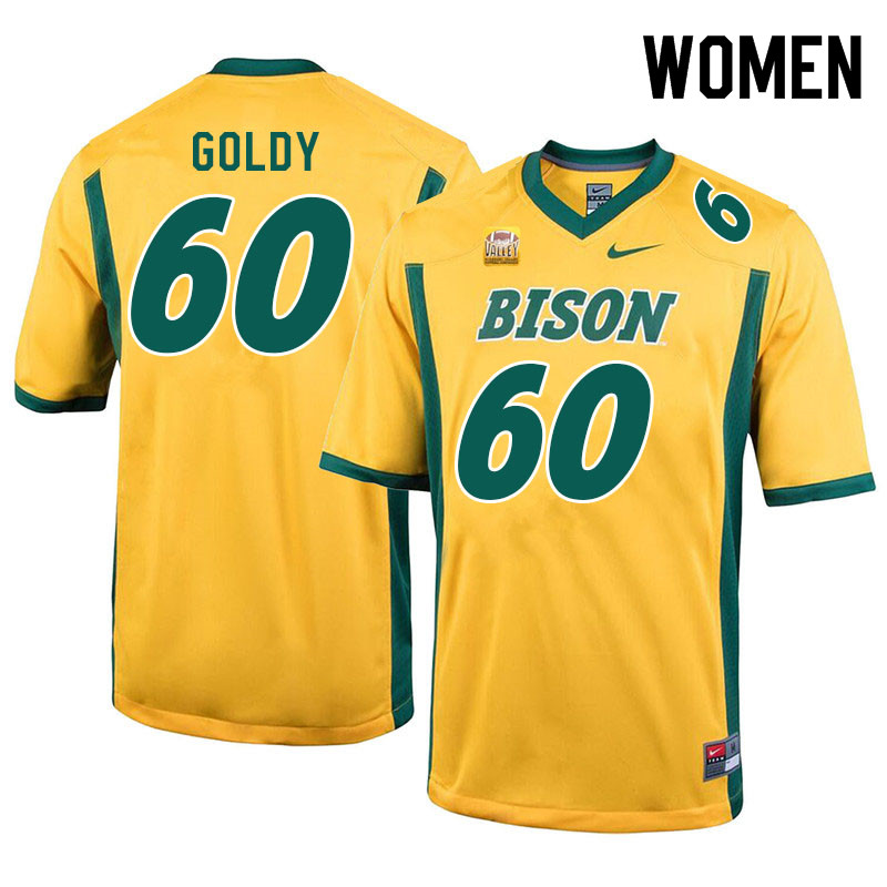 Women #60 Ben Goldy North Dakota State Bison College Football Jerseys Sale-Yellow - Click Image to Close